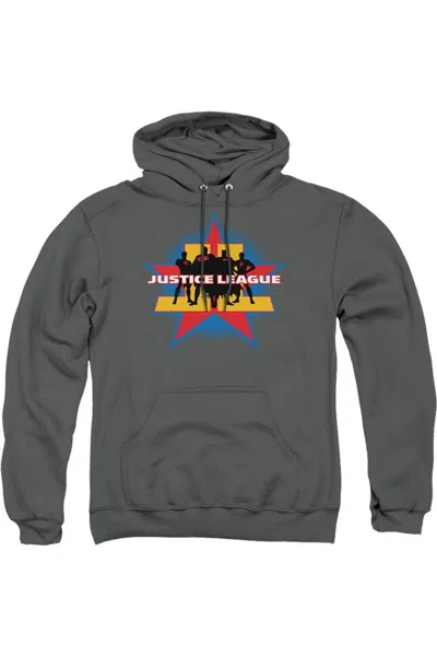 Gildan Justice League Of America Stand Tall Adult Pull Over Hoodie / Hooded Sweatshirt In Pink