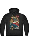 Gildan Justice League Of America Starburst Adult Pull Over Hoodie / Hooded Sweatshirt In Black