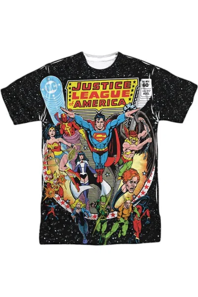 Gildan Justice League Of America Stars Short Sleeve Adult Poly Crew Tee / T-shirt In White