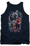 Gildan Justice League Of America Storm Chasers Adult Tank Top In Blue