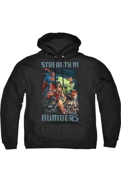 Gildan Justice League Of America Strength In Number Adult Pull Over Hoodie / Hooded Sweatshirt In Black
