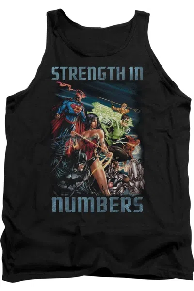 Gildan Justice League Of America Strength In Number Adult Tank Top In Black