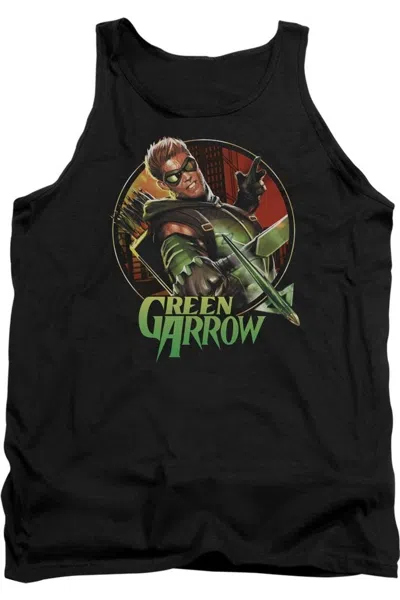 Gildan Justice League Of America Sunset Archer Adult Tank Top In Black