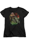 Gildan Justice League Of America Sunset Archer Short Sleeve Womens Tee / T-shirt In Black