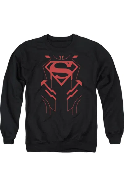 Gildan Justice League Of America Superboy Adult Crewneck Sweatshirt In Black