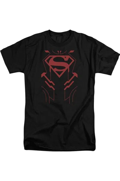 Gildan Justice League Of America Superboy Short Sleeve Adult Tall Tee / T-shirt In Black