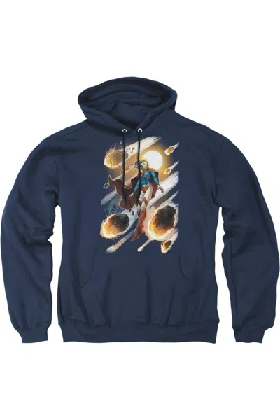 Gildan Justice League Of America Supergirl #1 Adult Pull Over Hoodie / Hooded Sweatshirt In Blue