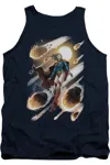 Gildan Justice League Of America Supergirl #1 Adult Tank Top In Blue