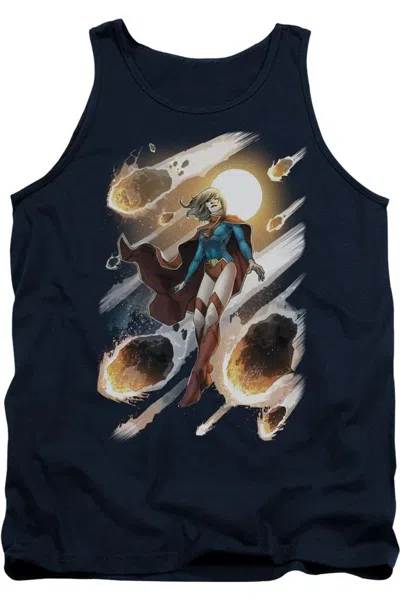 Gildan Justice League Of America Supergirl #1 Adult Tank Top In Blue