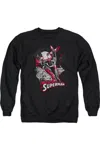 Gildan Justice League Of America Superman Red & Gray Adult Crewneck Sweatshirt In Black
