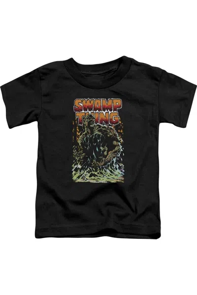 Gildan Kids' Justice League Of America Swamp Thing Short Sleeve Toddler Tee / T-shirt In Black