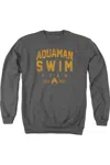Gildan Justice League Of America Swim Team Adult Crewneck Sweatshirt In Pink