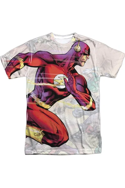 Gildan Justice League Of America Taking The Lead Short Sleeve Adult Poly Crew Tee / T-shirt In White