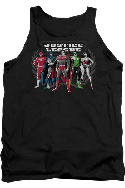 Gildan Justice League Of America The Big Five Adult Tank Top In Black