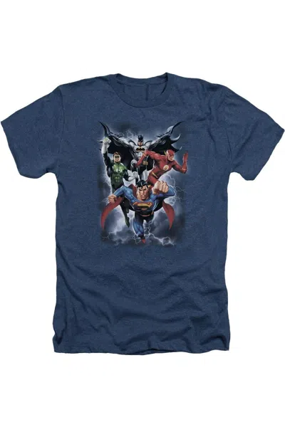 Gildan Justice League Of America The Coming Storm Adult Heather Tee / T-shirt In Blue