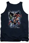 Gildan Justice League Of America The Coming Storm Adult Tank Top In Blue