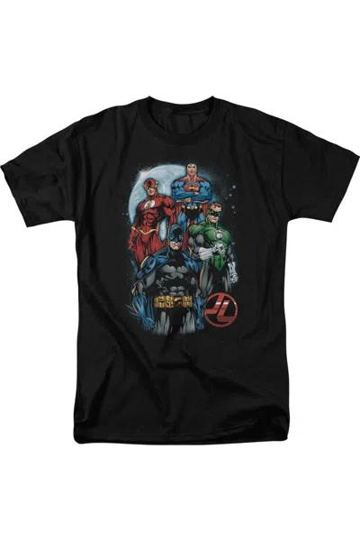 Gildan Justice League Of America The Four Short Sleeve Adult Tee / T-shirt In Black