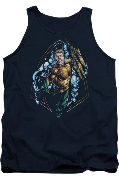 Gildan Justice League Of America Thrashing Adult Tank Top In Blue