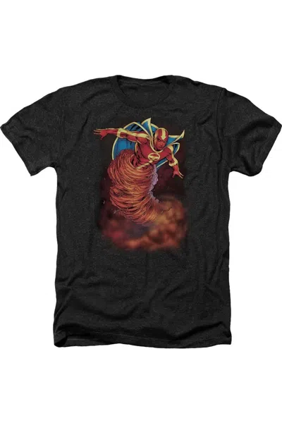 Gildan Justice League Of America Tornado Cloud Adult Heather Tee / T-shirt In Black