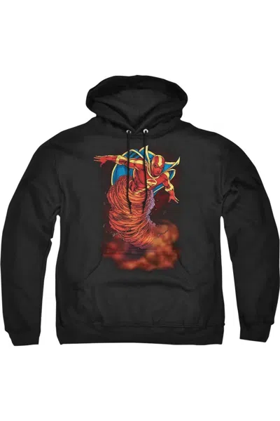 Gildan Justice League Of America Tornado Cloud Adult Pull Over Hoodie / Hooded Sweatshirt In Black