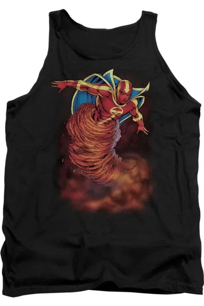 Gildan Justice League Of America Tornado Cloud Adult Tank Top In Black