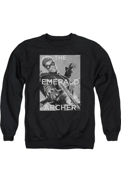Gildan Justice League Of America Trigger Adult Crewneck Sweatshirt In Black