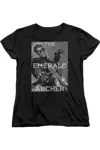 Gildan Justice League Of America Trigger Short Sleeve Womens Tee / T-shirt In Black