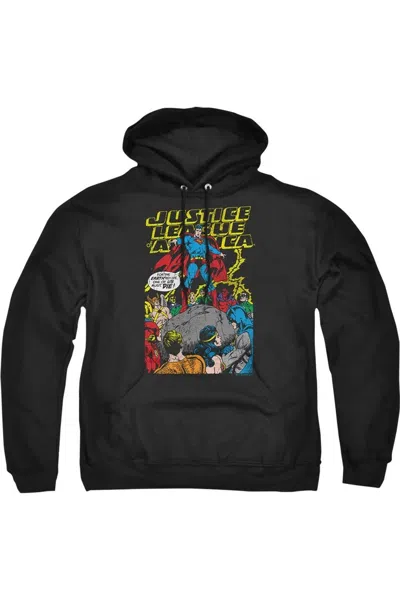 Gildan Justice League Of America Ultimate Scarifice Adult Pull Over Hoodie / Hooded Sweatshirt In Black