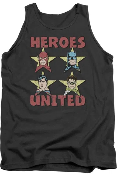 Gildan Justice League Of America United Stars Adult Tank Top In Black