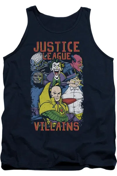 Gildan Justice League Of America Villians Adult Tank Top In Blue