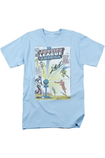 Gildan Justice League Of America Vintage Cover 12 Short Sleeve Adult Tee / T-shirt In Blue