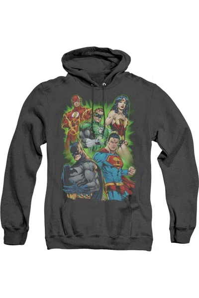 Gildan Justice League Of America Will Power Adult Heather Hoodie / Hooded Sweatshirt In Black