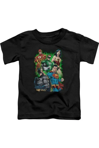 Gildan Kids' Justice League Of America Will Power Short Sleeve Youth Tee / T-shirt In Black