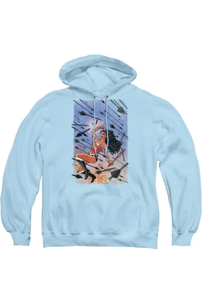 Gildan Justice League Of America Wonder Woman #1 Adult Pull Over Hoodie / Hooded Sweatshirt In Blue