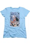 Gildan Justice League Of America Wonder Woman #1 Short Sleeve Womens Tee / T-shirt In Blue