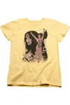 Gildan Justice League Of America Wonder Woman #150 Cover Short Sleeve Womens Tee / T-shirt In Yellow