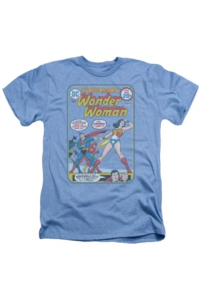 Gildan Justice League Of America Wonder Woman #212 Cover Adult Heather Tee / T-shirt In Blue