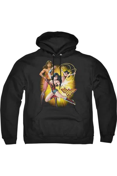 Gildan Justice League Of America Wonder Woman Adult Pull Over Hoodie / Hooded Sweatshirt In Black