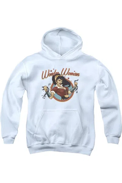 Gildan Kids' Justice League Of America Wonder Woman Break Youth Pull Over Hoodie / Hooded Sweatshirt In Blue