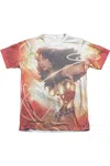 Gildan Justice League Of America Wonder Woman Glow Adult Poly/cotton Short Sleeve Tee / T-shirt In White