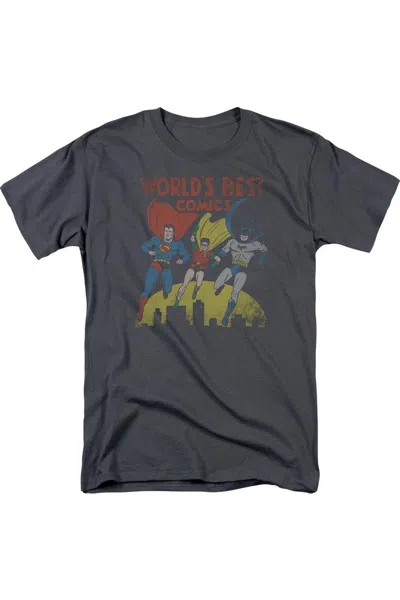 Gildan Justice League Of America Worlds Best Short Sleeve Adult Tee / T-shirt In Pink