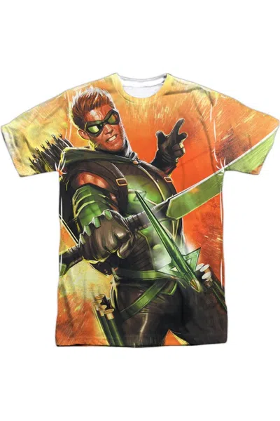 Gildan Justice League Of America Worth A Shot Short Sleeve Adult Poly Crew Tee / T-shirt In White