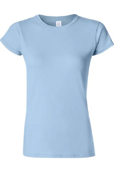 Gildan Ladies Soft Style Short Sleeve T-shirt In Blue