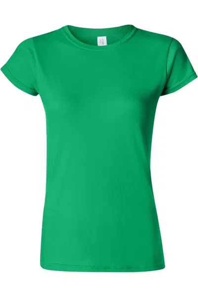 Gildan Ladies Soft Style Short Sleeve T-shirt In Green
