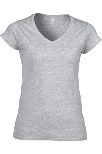Gildan Ladies Soft Style Short Sleeve V-neck T-shirt In Multi