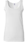 Gildan Ladies Soft Style Tank Top Vest In White