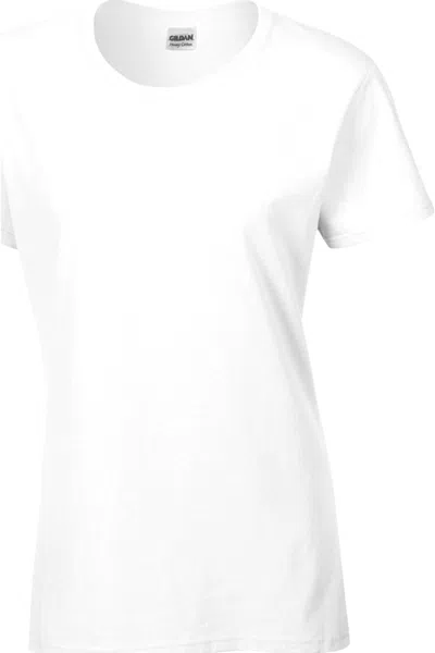 Gildan Ladies/womens Heavy Cotton Missy Fit Short Sleeve T-shirt In White