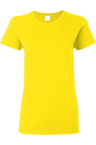 Gildan Ladies/womens Heavy Cotton Missy Fit Short Sleeve T-shirt In White