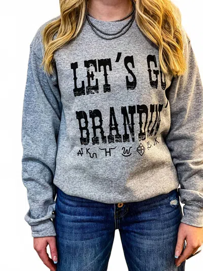 Gildan Let's Go Brandin' Sweatshirt In Grey In Gray