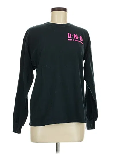 Pre-owned Gildan Long Sleeve T-shirt In Black
